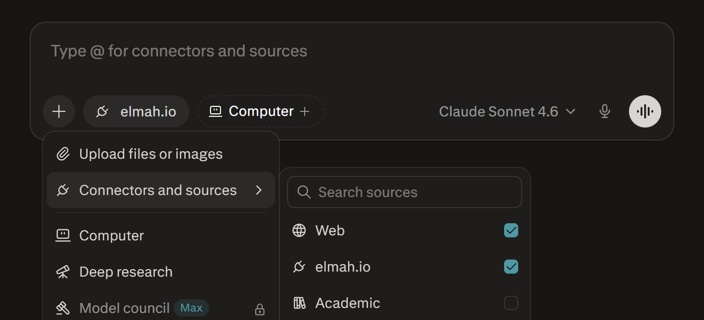 Perplexity enable connector