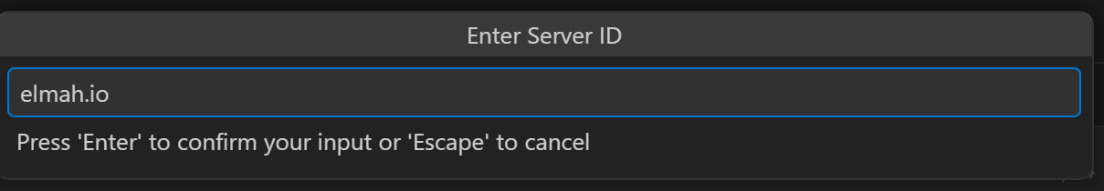 Enter Server ID