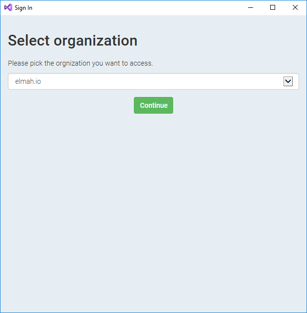 Select organization